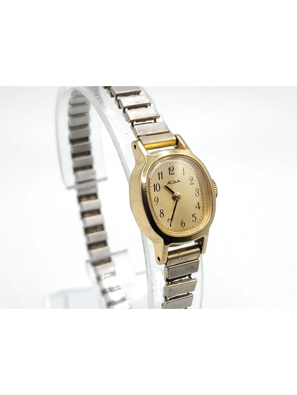 Vintage Acqua Timex Lady Gold Tone Hand-Winding Mechanical Watch Running